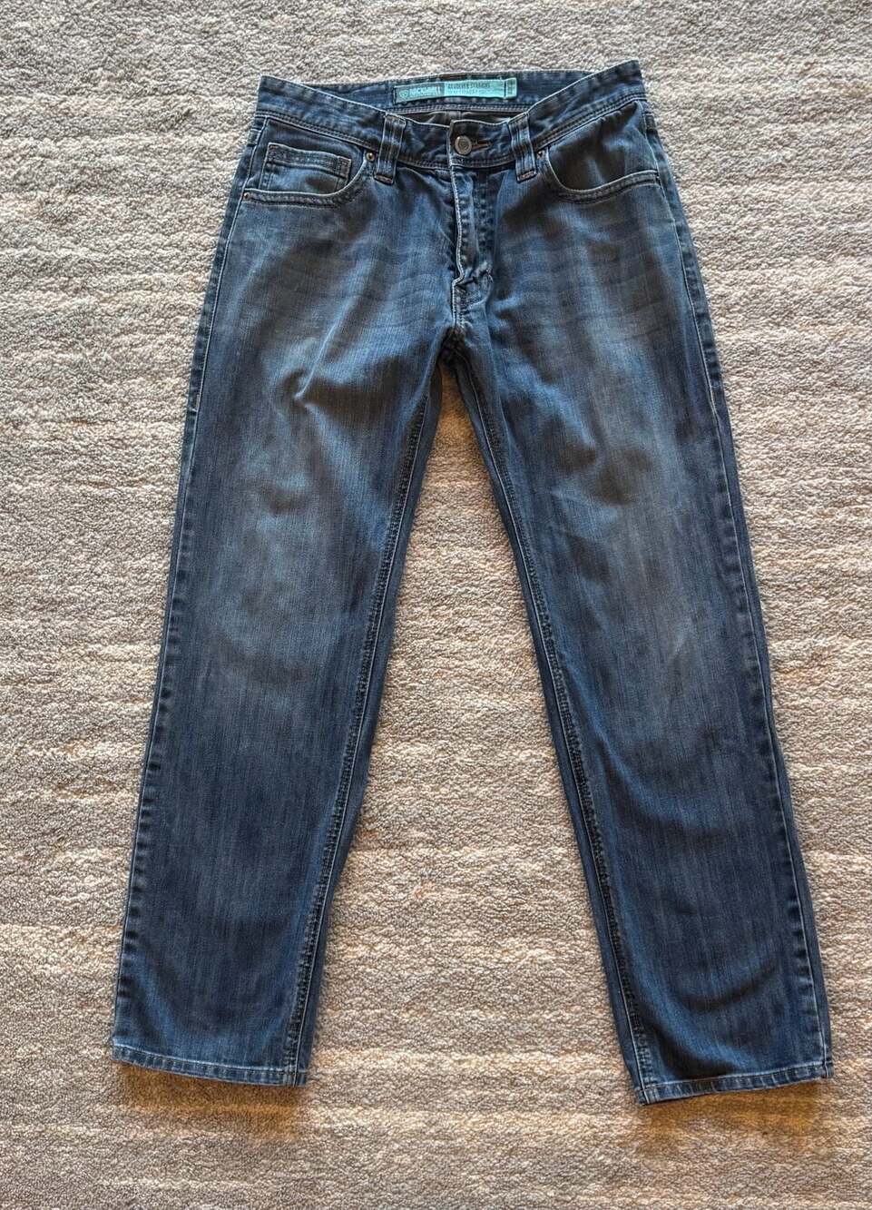 Rock & Roll Denim Revolver Straight Slim Straight Leg Mens Jeans 30x32